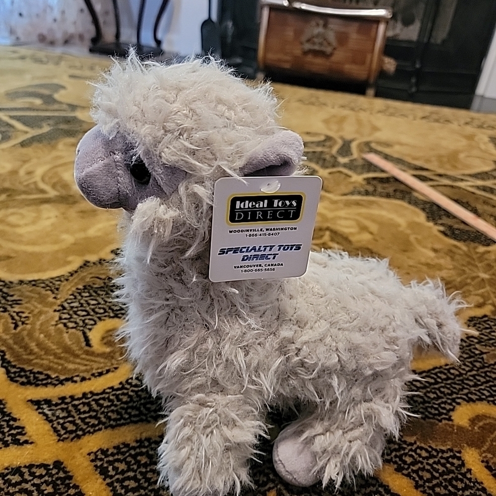 Ideal Toys Direct Llama Alpaca Soft Plush Stuffed 12" Gray 2019 NWT Collectibles